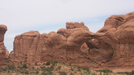 Double Arch, Moab, Utah - utah, sky, clouds, arch, nature, double, moab