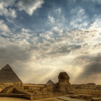 the great pyramids of giza hdr