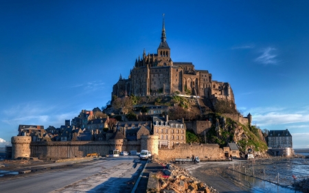 Mont Saint-Michel - France, castles, landscape, Mont Saint-Michel, architecture