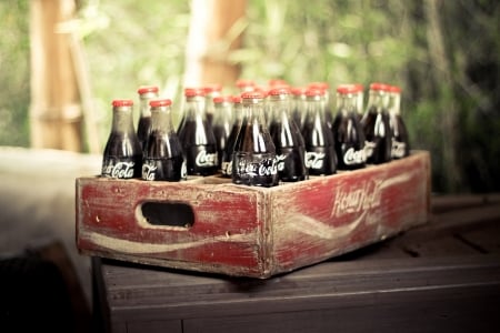 Coca cola - cola, soft drink, old style, bottles