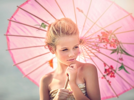 Girl - photography, girl, pink, abstract