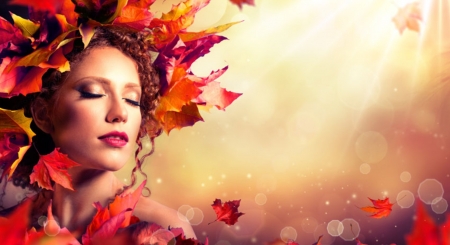 Autumn Lady - abstract, lady, model, photography