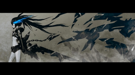 Black Rock Shooter Full HD - anime, 5pb, huke, black rock shooter