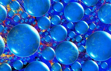 Bubbles - bubble, texture, abstract, blue