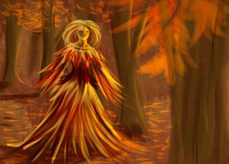 Autumn spirit - autumn spirit, fantasy, spirit, autumn