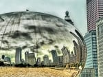 mercury blob sculpture in chicago hdr