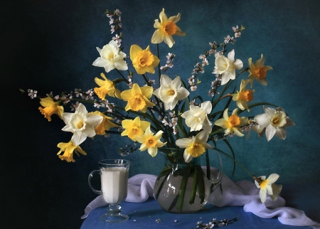 White and yellow =â™¥ - flowers, white, yellow, still life