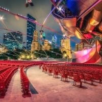 jay pritzker pavilion in chicago hdr