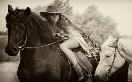 Taming The West - girls, women, style, fun, models, female, cowgirls, boots, hats, outdoors, western, horses, ranch