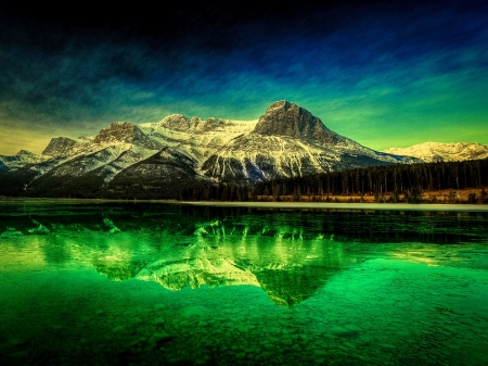 EMERALD LAKE - nature, lake, reflection, mountain, emeral