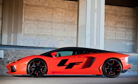 2013_Lamborghini_Aventador - Orange, 2013, Lambo, Black Wheels