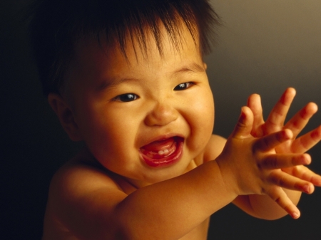 beautiful baby - smile, emmotions, baby, claping