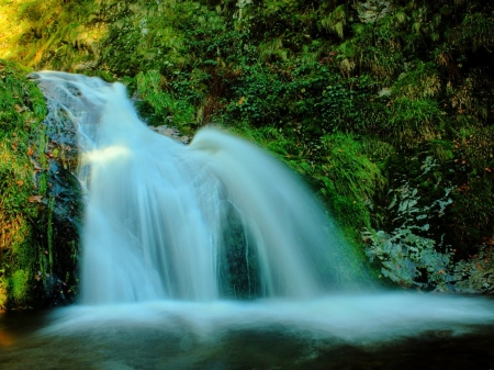 Small waterfall - small, stream, lake, waterfall