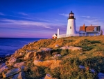 lovely pemaquid lighthouse on main cliffs hdr