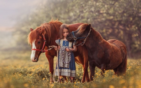 Friends - girl, friends, love, horse