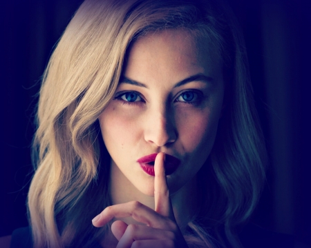 Sarah Gadon - woman, face, actress, sarah gadon, girl, blue, blonde