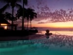 puerto vallarta mexico resort pool at sunset