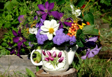 Flowers - flowers, beautiful, purple, still life