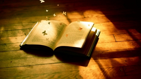 Book of Butterflies - background, floor, magic, book