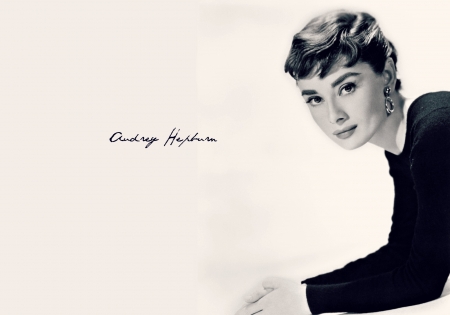 Audrey Hepburn - white, woman, actress, girl, bw, audrey hepburn, black