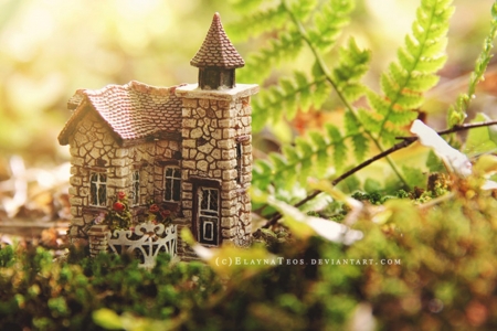 Fairytale - photography, fairytale, house, abstract