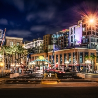 hard rock hotel in san diego at night hdr