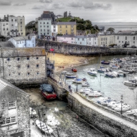 seaside town hdr