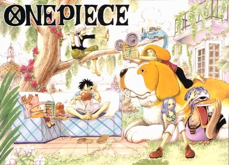 One Piece IN THE Backyard - friends, scenery