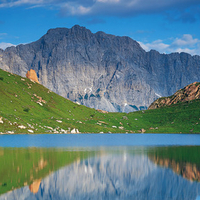 Beautiful lake in the Austrian mountains