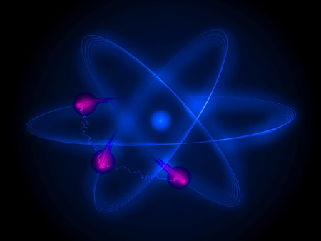 Atomic - 3d, abstract, blue