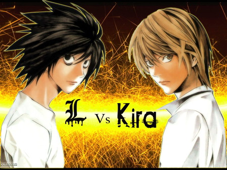 L vs Kira - kira, enemy, l