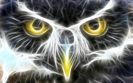 Owl 3D - digital art, 3d, animal, animales, digital, owl, bird, birds