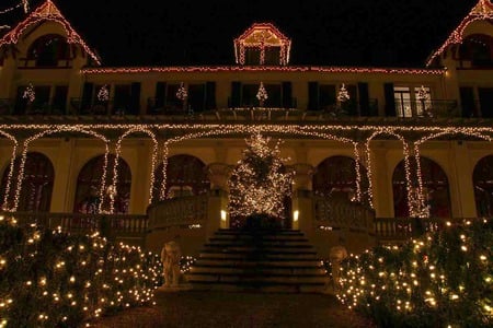 Lighthouse on Christmas time - christmas, feast