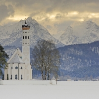 church in winter