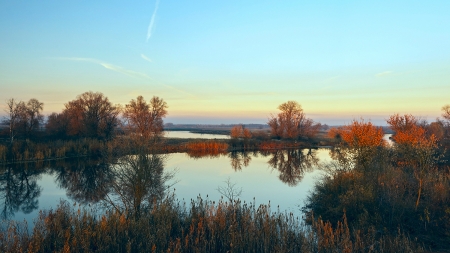 Autumn Lakes mirror - lakes, fall, autumn, mirror