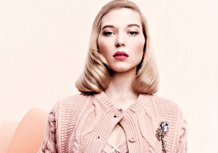 Lea Seydoux - woman, actress, girl, pink, lea seydoux, blonde