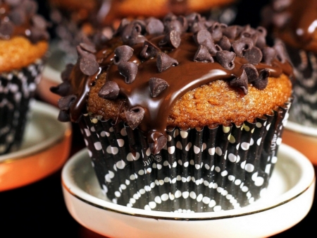 Chocolate cupcake - chocolate, sweets, cake, cup