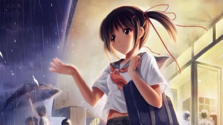 Rain - Japanese, Student, Uniform, Rains