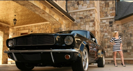 Mustang lady - Ford, Babe, Classic, Model