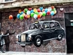 london cab as street art