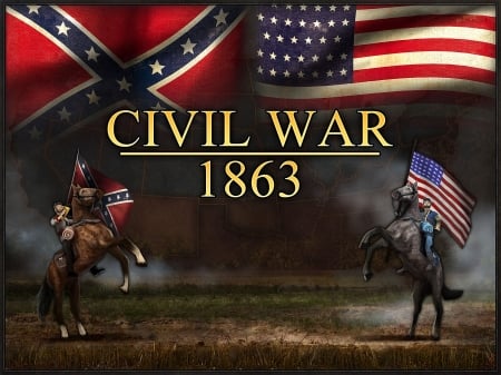 Civil War 1863 - north, politics, horses, heritage, war, america, soldiers, south, history, flags