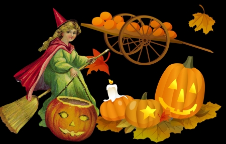 Halloween - pumpkins, pretty, cool, boo, whith, cute, retro