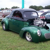 Ford Willys With Blown Chevy Engine