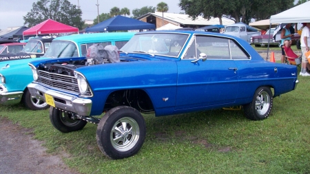 Chevy Nova Gasser - bowtie, classic, gm, blue