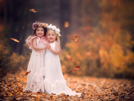 ღ❤ღ - nature, autumn, girl, friends, love