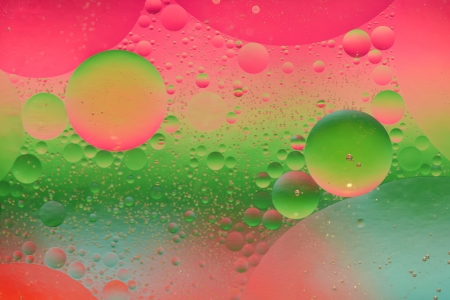 Water bubbles - water, green, bubbles, texture, pink, luminos, glass