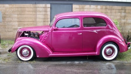 1937 Ford - 1937, classic, pinkish, hotrod