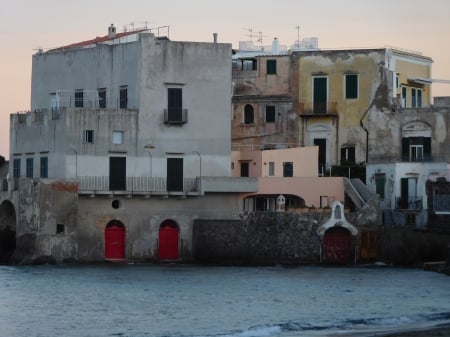 Old Buildings by the Sea Ischia Italy - Ischia, Buildings, Sea, Italy