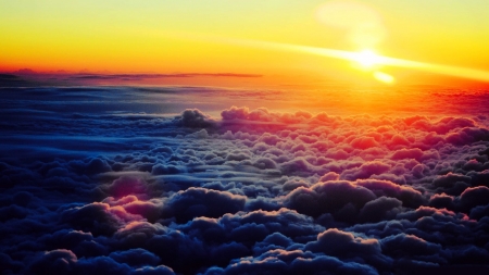 Amazing sky - cloud, sky, color, sunrise