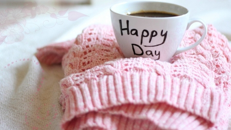 ♡ cup of caffe♡ - hat, blanket, coffee, letters, cup